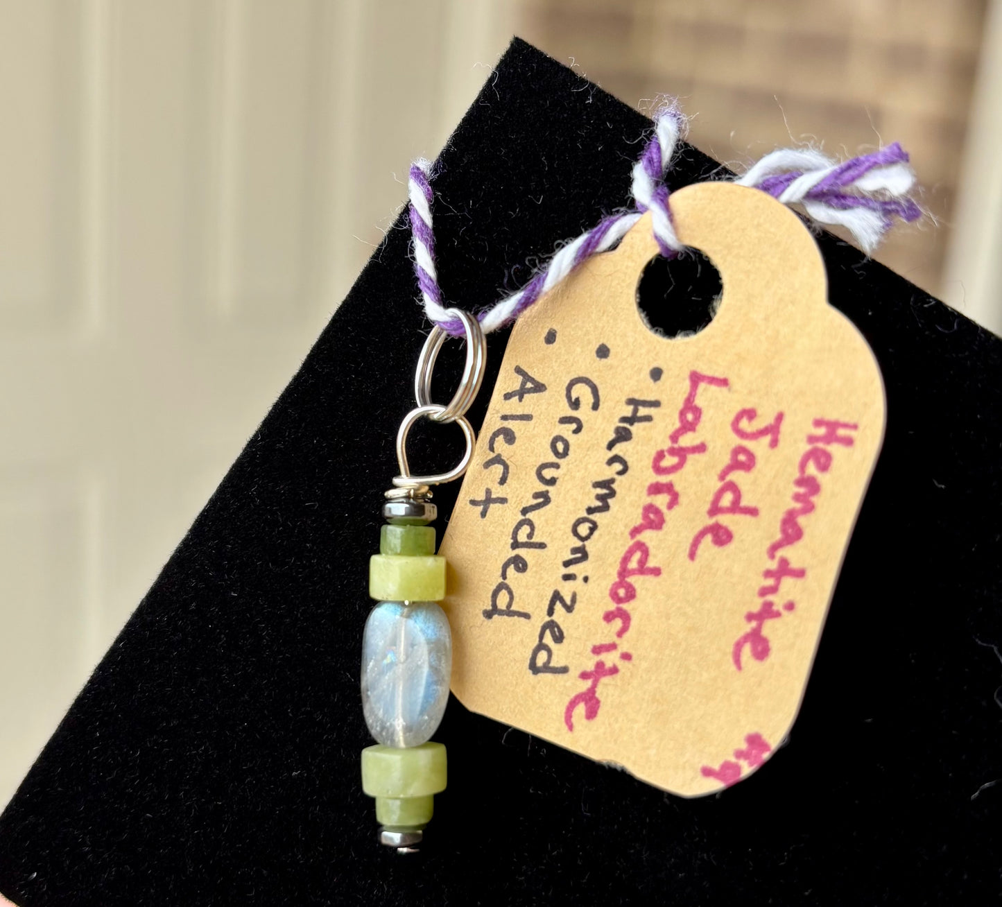 Pet Pendant*#9 Hematite · Jade · Labradorite