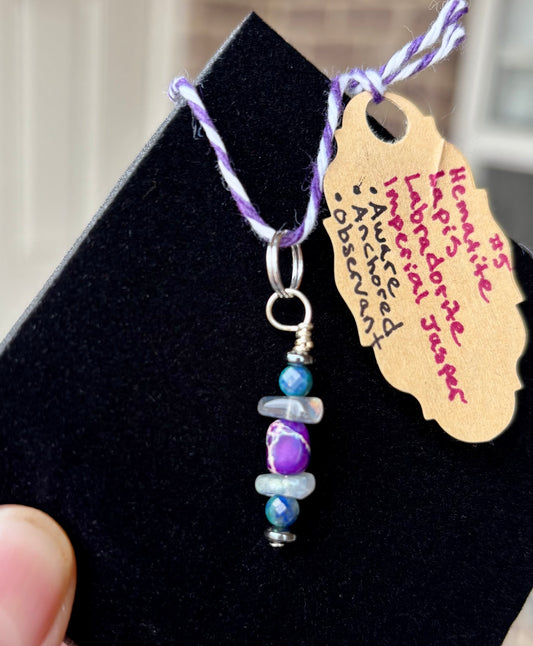 Pet Pendant*#5 Hematite · Lapis · Labradorite · Imperial Jasper