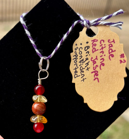 Pet Pendant*#2 Jade · Citrine · Red Jasper