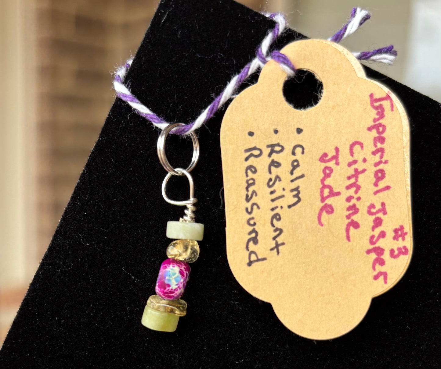 Pet Pendant*#3 Imperial Jasper · Citrine · Jade