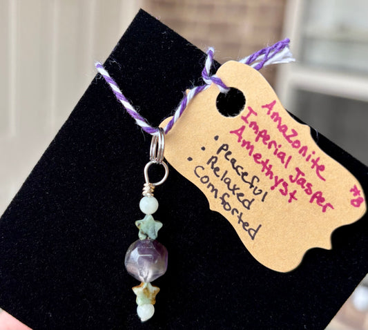 Pet Pendant*#8 Amazonite · Imperial Jasper · Amethyst